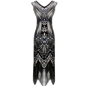 1920 Gatsby Sequin Fringe Flapper dress